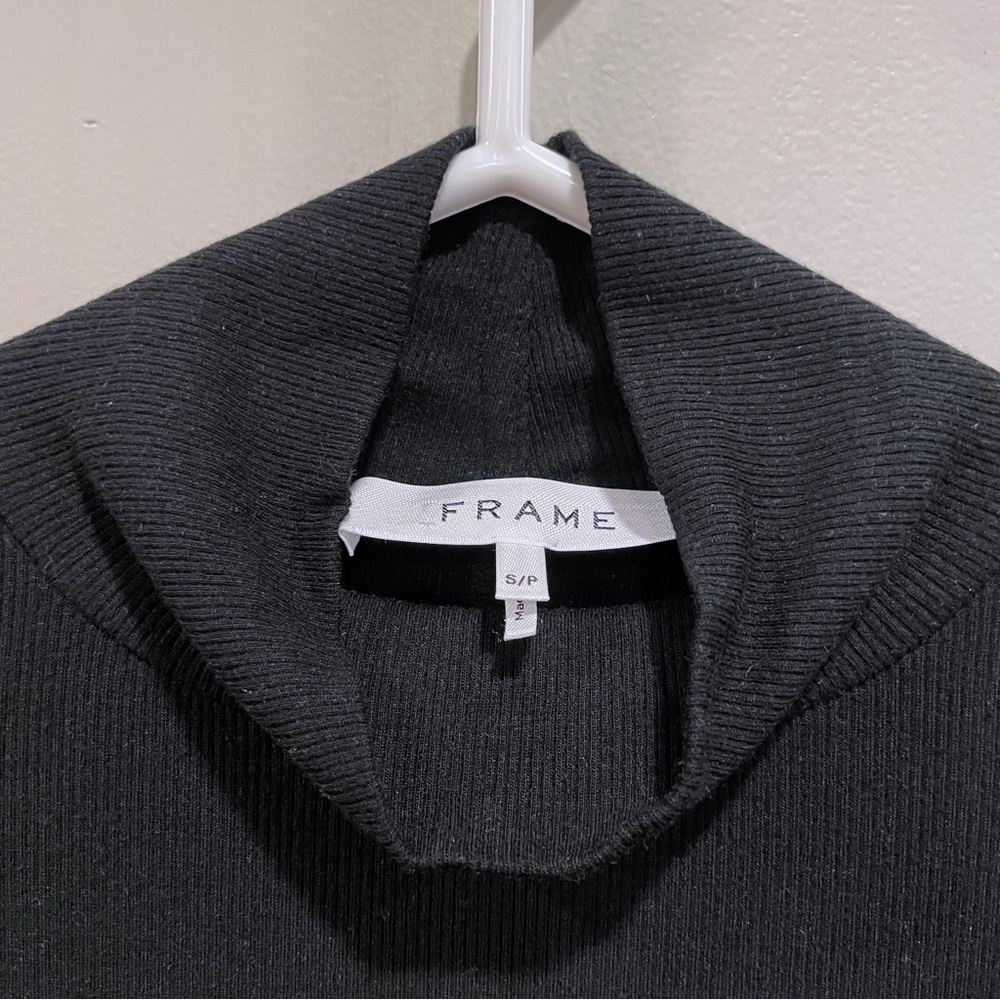 Frame Denim Rib Mock Neck Top - Picture 9 of 13